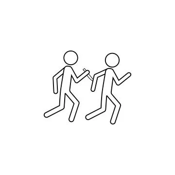 Assassin and victim icon. Elements of human deaths icon. Premium quality graphic Illustrazione stock