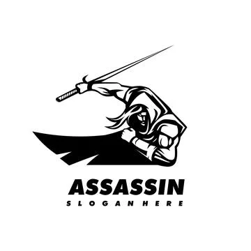 Assassin logo Illustrazione stock