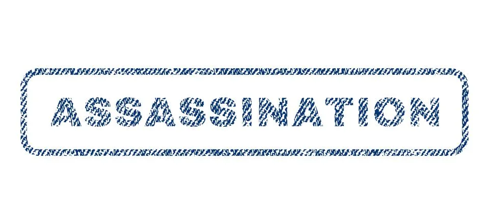 Assassination Textile Stamp Stock Illustration