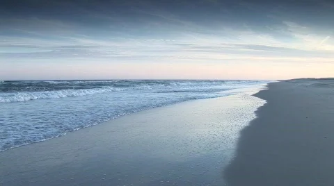 Assateague Island MD - Surf Stock Footage