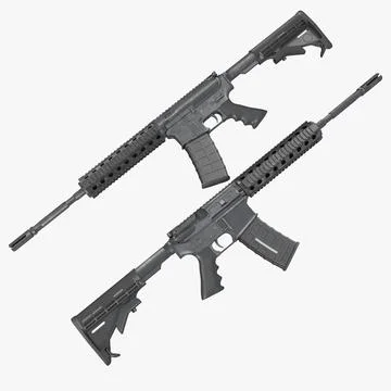 Assault Rifle AR15 3D Model