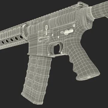 Assault Rifle AR15 Desert 3D Model ~ 3D Model #90656036