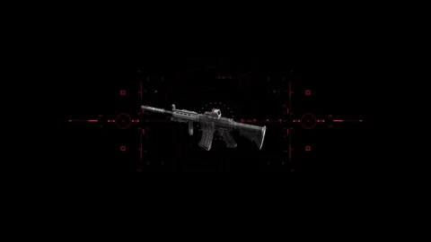 Assault rifle HUD interface Stock Footage 267496656