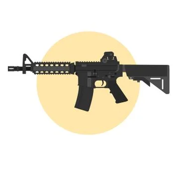 Assault rifle m4 Stock Illustration