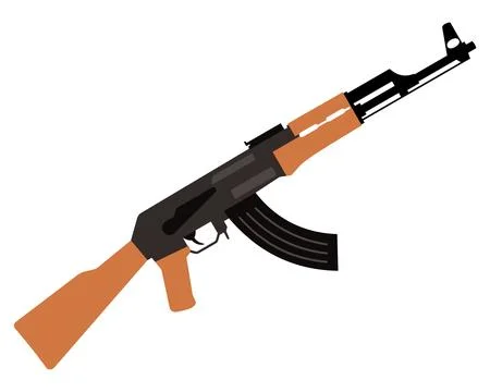 Assault rifle simple Stock Illustration