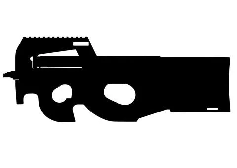 Assault rifle vector isolated Stock Illustration