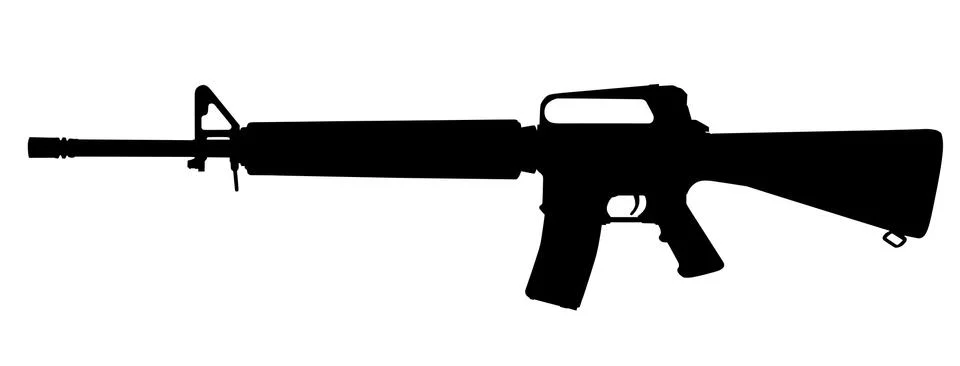 Assault rifle vector isolated Stock Illustration