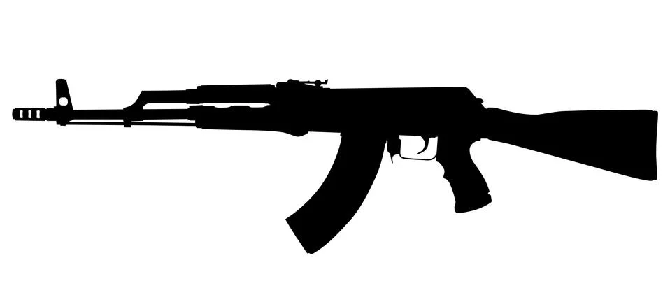 Assault rifle vector isolated Stock Illustration