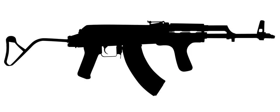 Assault rifle vector isolated Stock Illustration