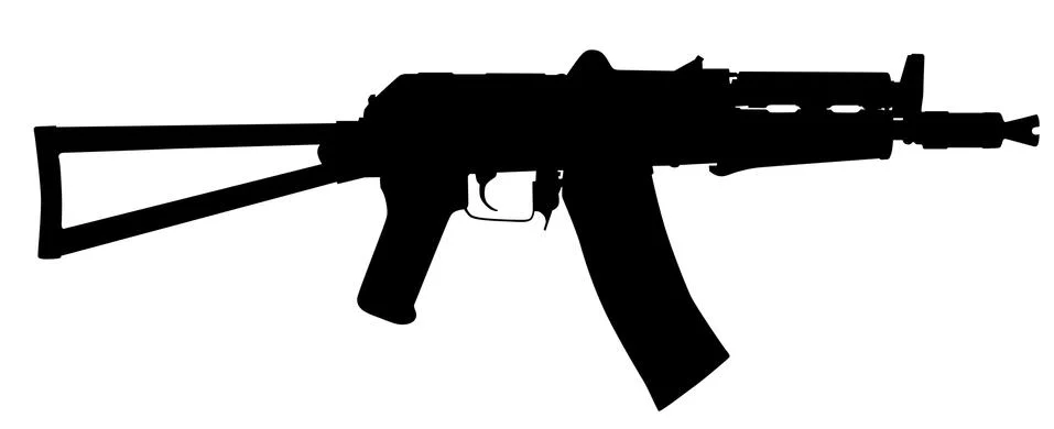 Assault rifle vector isolated Stock Illustration