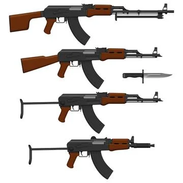 Assault Rifles Stock Illustration