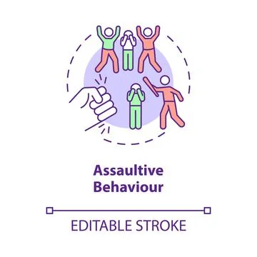 Assaultive behavior concept icon イラスト素材
