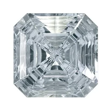 Asscher Cut Diamond Stock Illustration