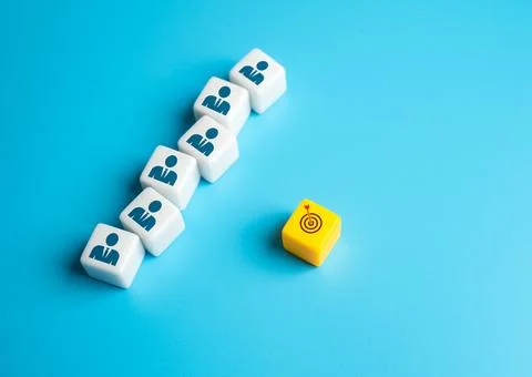 Assemble a team to complete the task. Motivation, idea. Unifying ideology. Te Stock Photos