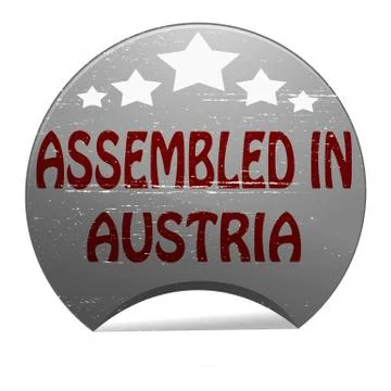 Assembled in Austria Stock Illustration