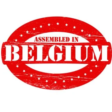 Assembled in Belgium Stock Illustration