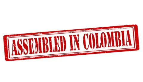 Assembled in Cpolombia Illustrazione stock