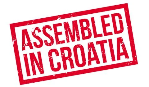 Assembled in Croatia 03 Stock Illustration