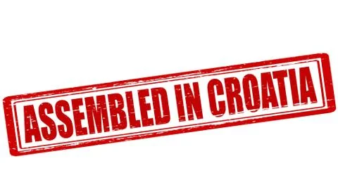Assembled in Croatia Stock Illustration