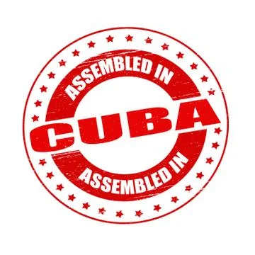Assembled in Cuba Stock Illustration