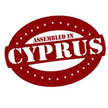 Assembled in Cyprus Stock Illustration