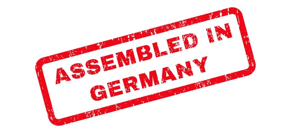 Assembled In Germany Text Rubber Stamp Stock Illustration