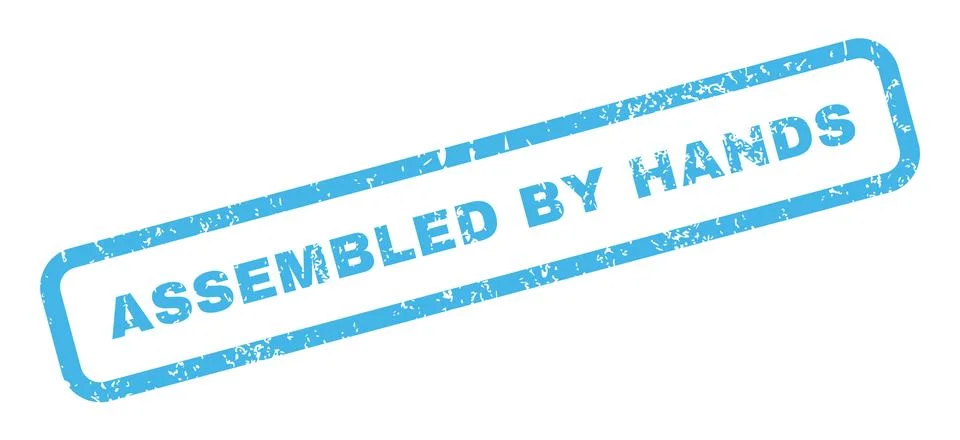 Assembled By Hands Rubber Stamp Stock Illustration