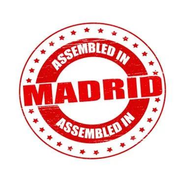 Assembled in Madrid Stock Illustration