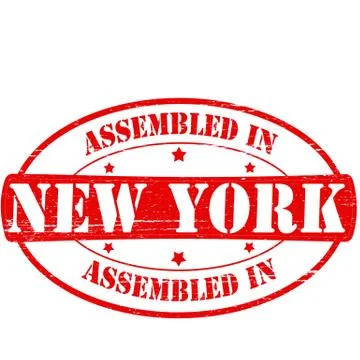 Assembled in New York Stock Illustration