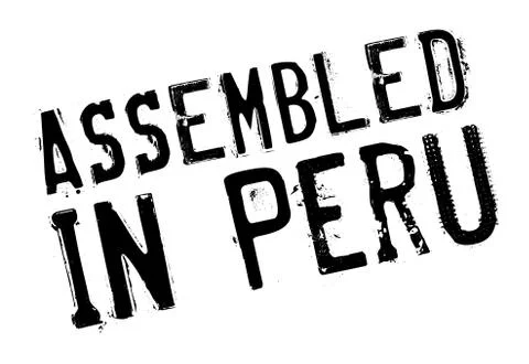 Assembled in Peru rubber stamp Stock Illustration