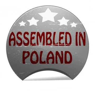 Assembled in Poland Stock Illustration