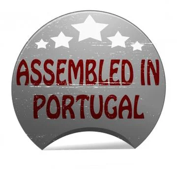 Assembled in Portugal Stock Illustration