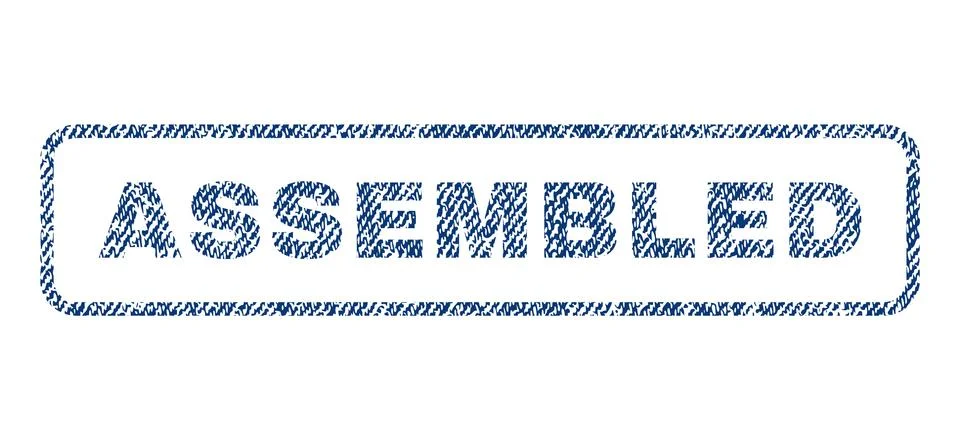 Assembled Textile Stamp Stock Illustration