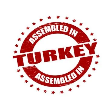 Assembled in Turkey Illustrazione stock