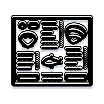 Assembling abstract shapes creating modern design elements 스톡 일러스트
