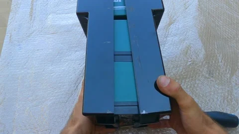 Assembling and connecting the battery to the electric bike Stock-Footage 201176873