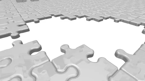 Assembling and disassembling puzzle elements Stock Footage 202342578