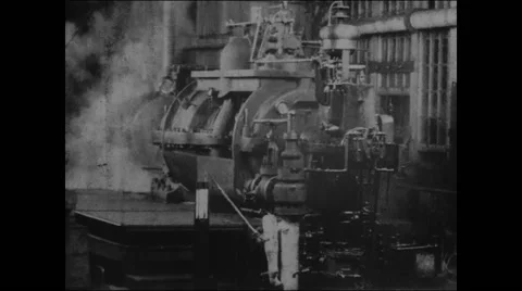 Assembling and testing turbines (1904) Stock Footage 31219877