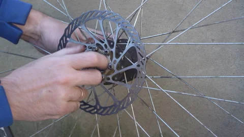 Assembling a bicycle wheel hub Stock Footage 261184481