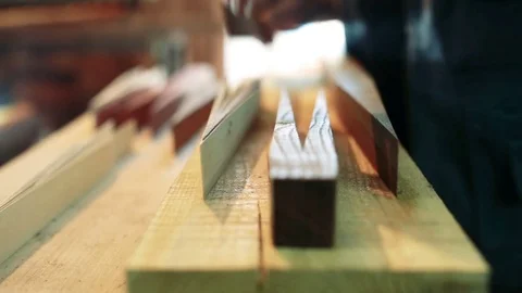 Assembling a billiard cue. Thin wood Stock Footage 75951851