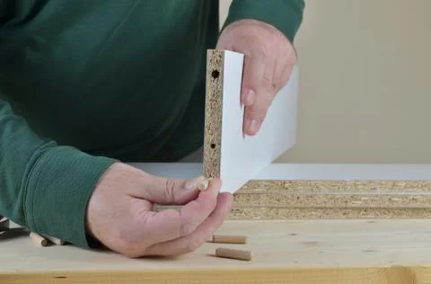 Assembling a Cabinet Elements Stock Photos
