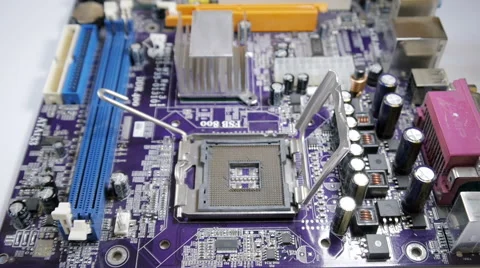 Assembling a computer motherboard Stock Footage 67120201