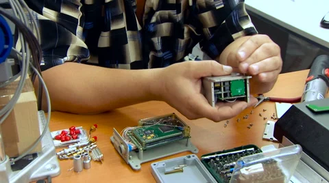 Assembling Details of Electronic Device Close up Video stock 67456140