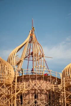 Assembling the Dome Church Stock Photos