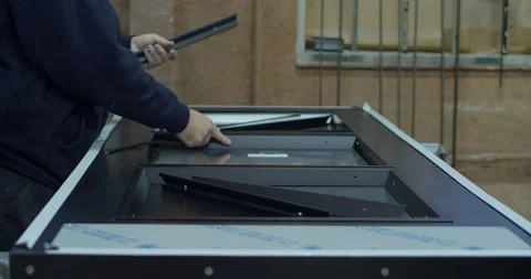 Assembling door 1 Video stock 239476997