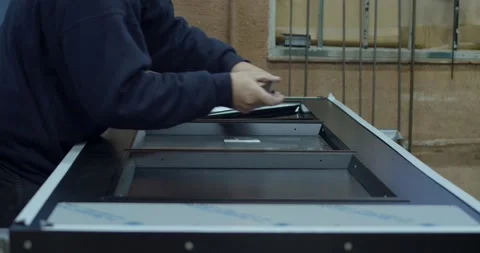 Assembling door 2 Video stock 239476976