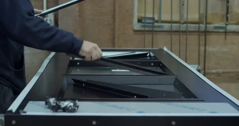 Assembling door 3 Video stock 239476963