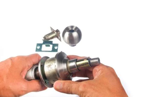 Assembling door knob Stock Photos