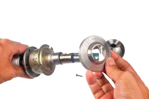 Assembling door knob Stock Photos
