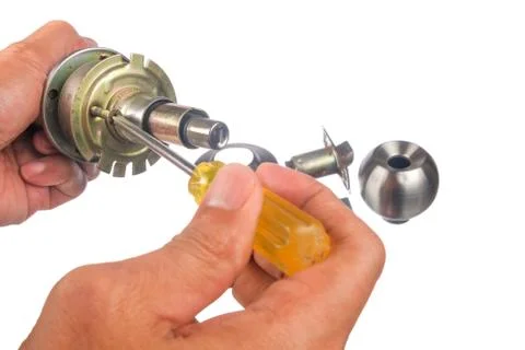 Assembling door knob Stock Photos